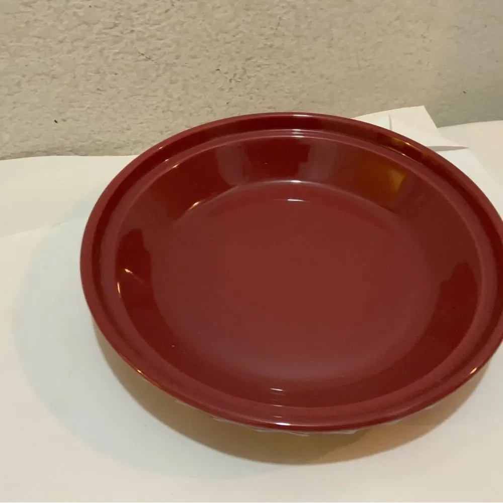 Longaberger Pottery red 10” Pie Plate